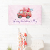 Niedliche Liebe LKW mit Herzkargo Valentine Banner (Insitu)