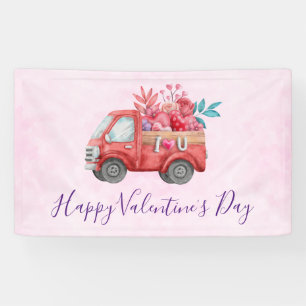 Niedliche Liebe LKW mit Herzkargo Valentine Banner