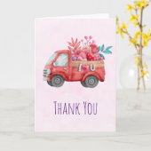 Niedliche Liebe LKW mit Herzkargo Vielen Dank Karte (Gelbe Blume)