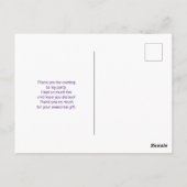 Niedliche Liebe LKW mit Herzkargo Vielen Dank Postkarte (Rückseite)