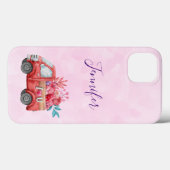 Niedliche Liebe LKW mit Herzkargo Wasserfarbe Case-Mate iPhone Hülle (Rückseite (Horizontal))