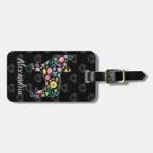 Niedliche Liebe Mein Französisch Bulldog Blumendes Gepäckanhänger (Vorderseite horizontal)