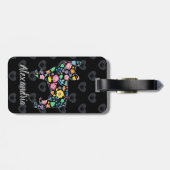 Niedliche Liebe Mein Französisch Bulldog Blumendes Gepäckanhänger (Rückseite horizontal)