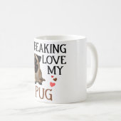 Niedliche Liebe Mein Mops Hund Kaffeetasse (VorderseiteRechts)