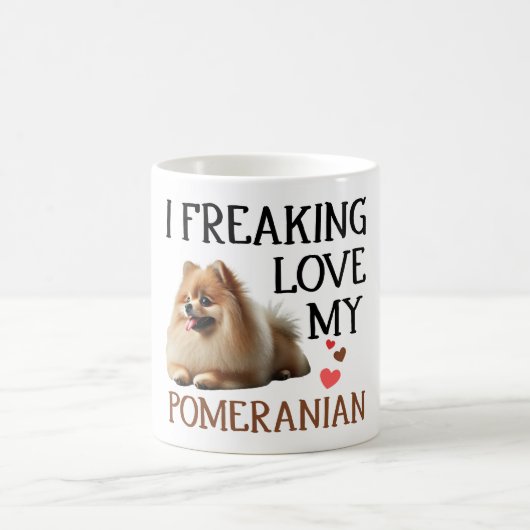 Niedliche Liebe Mein Spitz Hund Kaffeetasse (Mittel)
