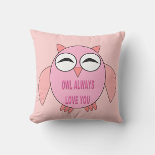 Niedliche Liebe Meldung Owl Outdoor Pillow Kissen
