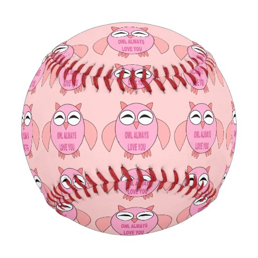 Niedliche Liebe Message Owl Baseball (Vorderseite)