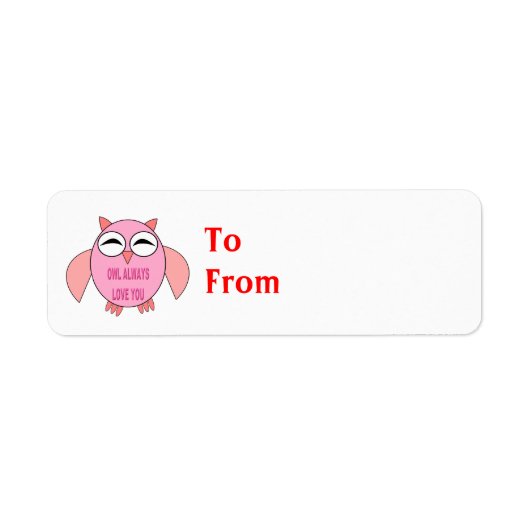 Niedliche Liebe-Message-Owl Benutzerdefinierte akt (Vorne)