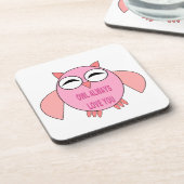 Niedliche Liebe Message Owl Untersetzer (Linke Seite)