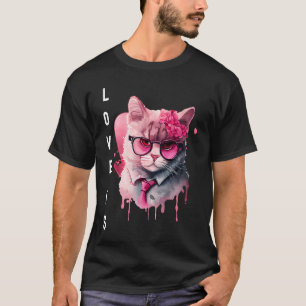 Niedliche Liebe mit Valentinstag bei Herzstieren T-Shirt