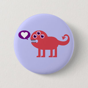 Niedliche Liebe Monster Button