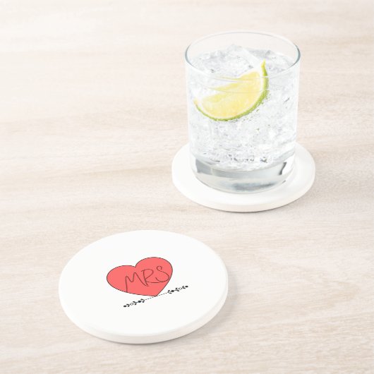 Niedliche Liebe MRS. Getränkeuntersetzer (Seite)