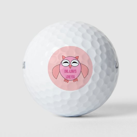 Niedliche Liebe-Nachricht Owl Golf Ball (Vorderseite)