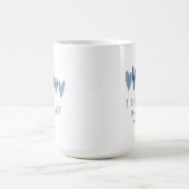Niedliche Liebe Name Herz Cobalt Navy Blau Kaffeetasse (Mittel)