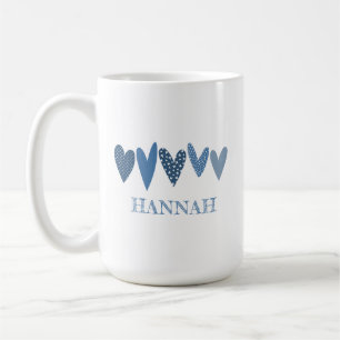 Niedliche Liebe Name Herz Cobalt Navy Blau Kaffeetasse
