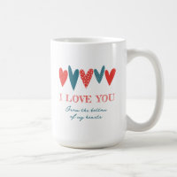 Niedliche Liebe Name Herz Roter Aquamariner Kaffee