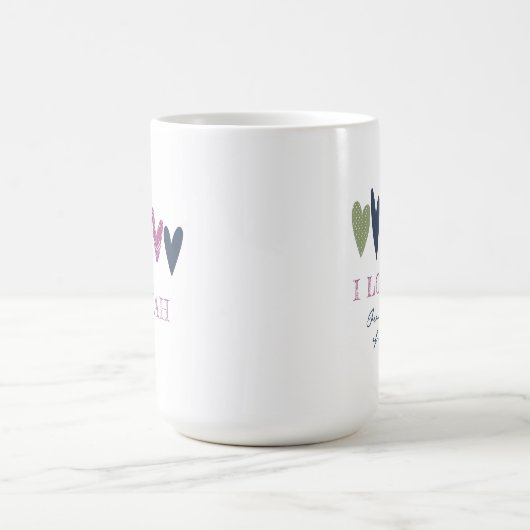 Niedliche Liebe Name Hört Avocado Navy Kaffee Tass Kaffeetasse (Mittel)
