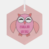 Niedliche Liebe Ornament Aus Glas (Rückseite)