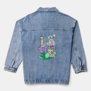 Niedliche Liebe Ostern Bunny Egg Jagen Ostergenom Jeansjacke