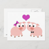 Niedliche Liebe Postkarte (Vorne/Hinten)