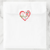 Niedliche Liebe Quadratischer Aufkleber (Tasche)