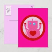 Niedliche Liebe Robot Postkarte (Vorne/Hinten)