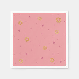 Niedliche LIEBE | Rose von Lachs Rosa | Serviette