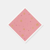 Niedliche LIEBE | Rose von Lachs Rosa | Serviette (Ecke)