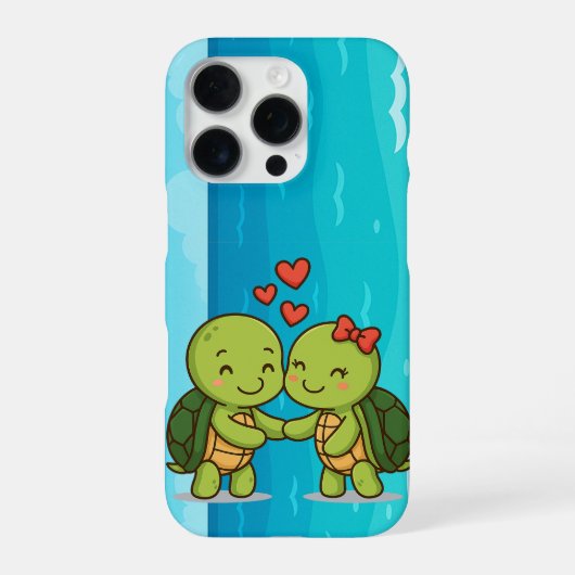 Niedliche Liebe Schildkröten | Adortable Cartoon C iPhone Hülle (Rückseite)