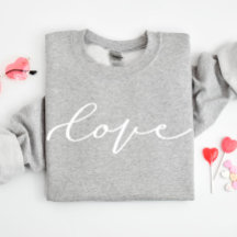 Niedliche Liebe Script Valentine's Day Sweatshirt
