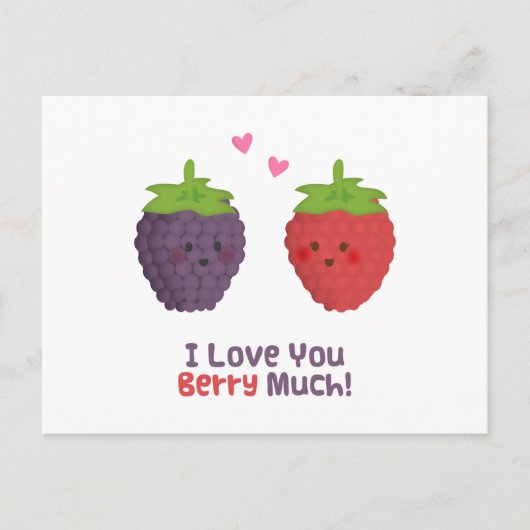 Niedliche Liebe Sie Berry Much Pub Spaß Postkarte (Vorderseite)