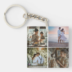 Niedliche Liebe Sie 'Daddy' Custom Foto Collage He Schlüsselanhänger