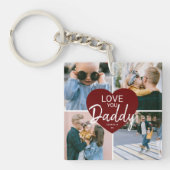 Niedliche Liebe Sie 'Daddy' Custom Foto Collage He Schlüsselanhänger (Vorderseite)