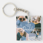 Niedliche Liebe Sie 'Daddy' Custom Foto Collage He Schlüsselanhänger (Vorderseite)