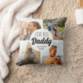 Niedliche Liebe Sie 'Daddy' Custom Foto Collage Kissen (Decke)