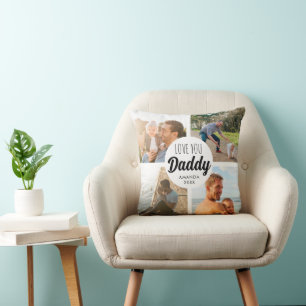 Niedliche Liebe Sie 'Daddy' Custom Foto Collage Kissen