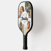 Niedliche Liebe Sie 'Daddy' Custom Foto Collage Pickleball Schläger (Links)