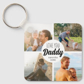 Niedliche Liebe Sie 'Daddy' Custom Foto Collage Schlüsselanhänger (Vorderseite)