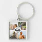 Niedliche Liebe Sie 'Daddy' Custom Foto Collage Schlüsselanhänger (Vorne)