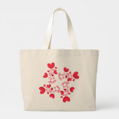 Niedliche Liebe Sie für immer personalisieren Jumbo Stoffbeutel (Rückseite)