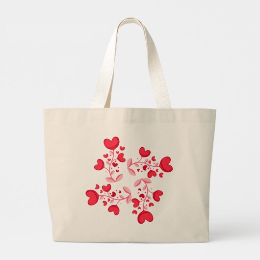 Niedliche Liebe Sie für immer personalisieren Jumbo Stoffbeutel (Rückseite)