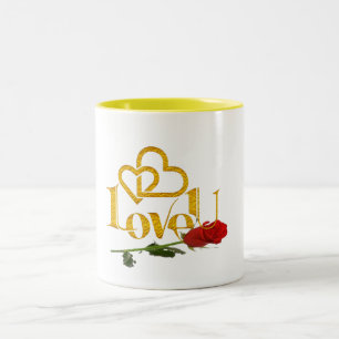 niedliche Liebe Sie valentiner Tag Rose Kaffee Tas Zweifarbige Tasse