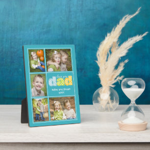 Niedliche Liebe Sie Vater Collage Foto Vatertag Fotoplatte