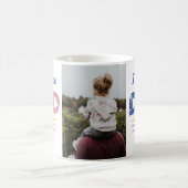 Niedliche Liebe Sie Vater Farbige Typografie Foto Kaffeetasse (Mittel)