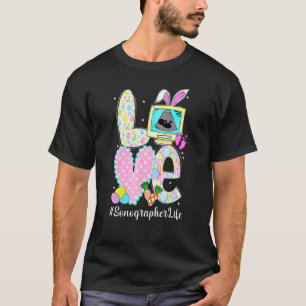 Niedliche Liebe Sonographer Life Ultrasound Tech H T-Shirt