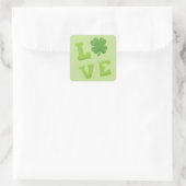 Niedliche Liebe St. Patrick's Day Quadratischer Aufkleber (Tasche)