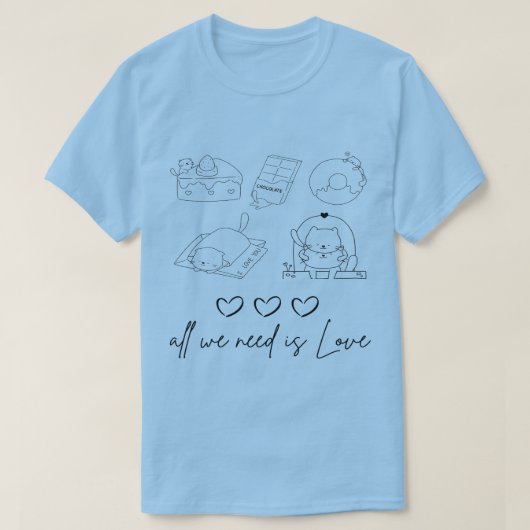 niedliche Liebe T-Shirt (Design vorne)