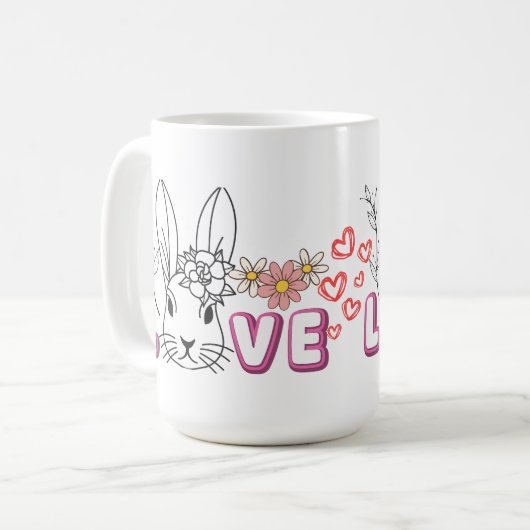 niedliche Liebe Tasse (Vorderseite Links)