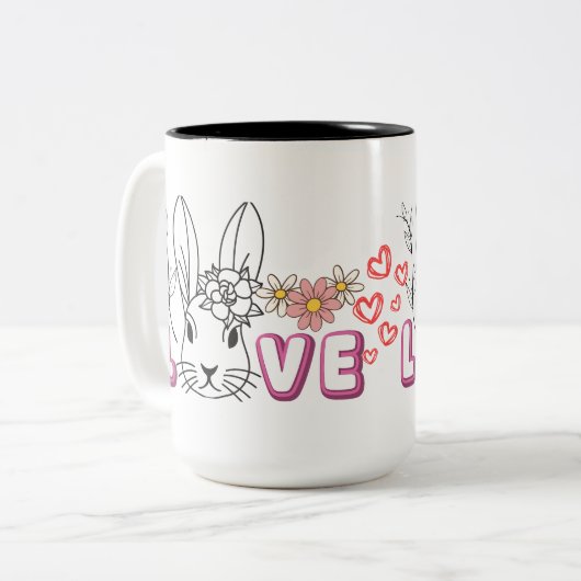 niedliche Liebe Tasse (Vorderseite Links)