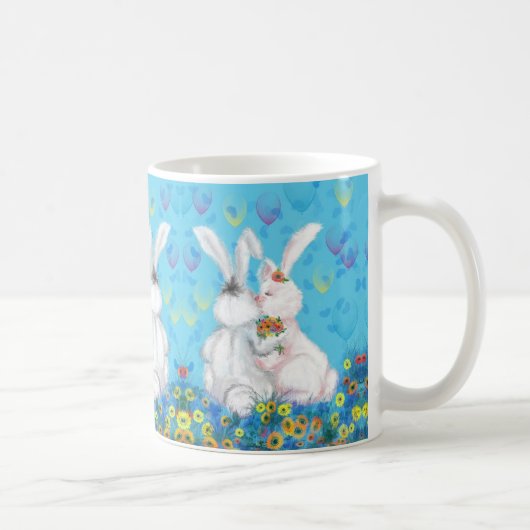 Niedliche Liebe Tasse Kiss Bunny Hug - Kiss (Rechts)